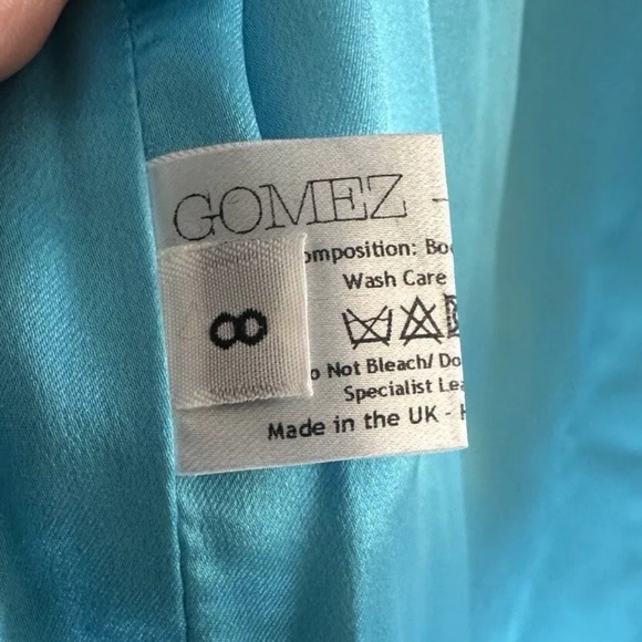 Gomez Gracia Leather Dress Women’s Size 8 Blue - Picture 11 of 12